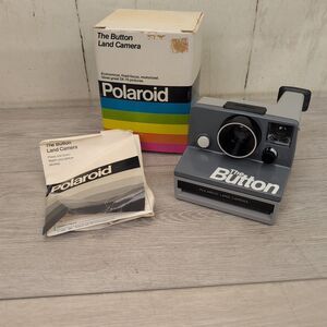 Vintage Polaroid "The Button" Land Camera SX-70 Film Instant USA Made w/ Box